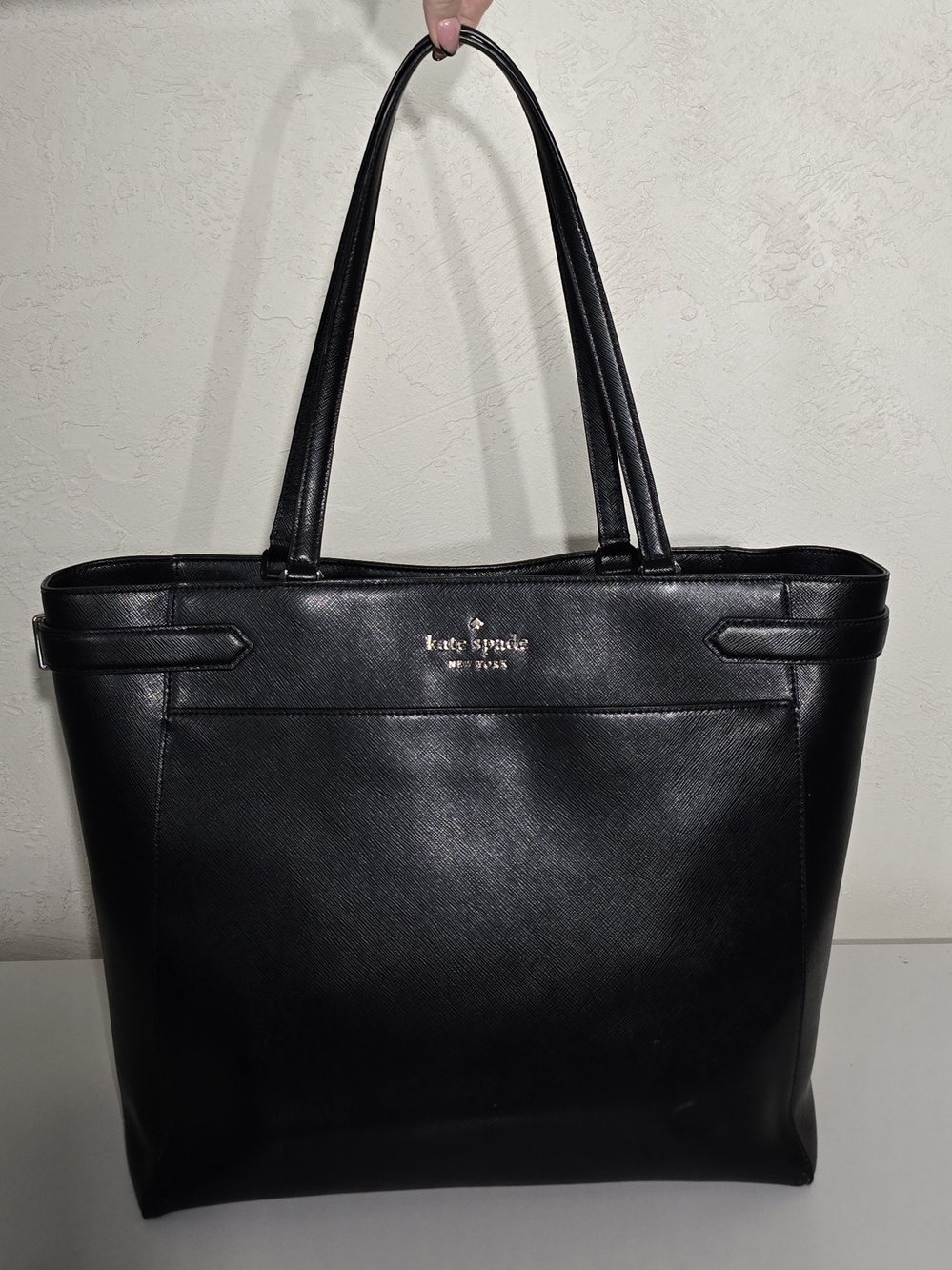 kate spade Black Leather Staci Laptop Tote